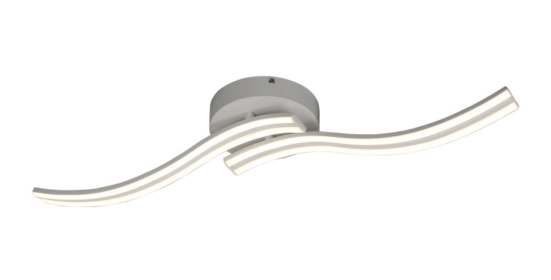 2 Light Ceiling 24W LED White/Opal White - Click Image to Close